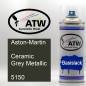 Preview: Aston-Martin, Ceramic Grey Metallic, 5150: 400ml Sprühdose, von ATW Autoteile West.